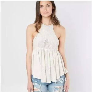NWOT Free People Road Trip Crochet Tank Top halter Large